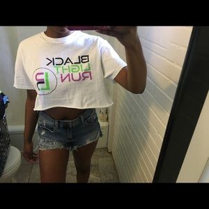 Black Light Run Crop Tee